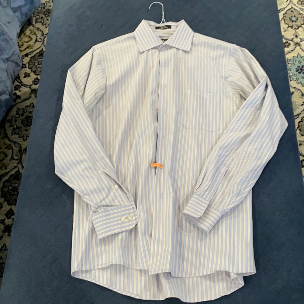 Calvin Klein striped dress shirt size 15.5 34/35